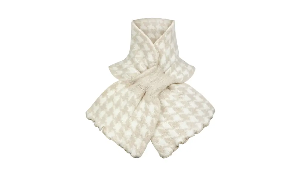 [TERAICHI] ネックウォーマー 差込ネックウォーマー プチマフラー クロス差込マフラーチドリ柄 ミニマフラー レディースマフラー