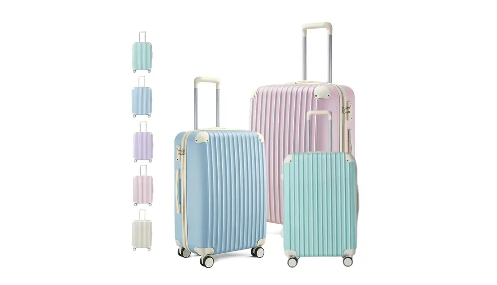 [TIAMORA] 【新生活応援セット スーツケース 女の子 ミニ キャリーケース 機内持ち込み Sサイズ Mサイズ Lサイズ キャリー 一泊二日 小型 大容量 多機能 海外旅行 TSAロック おしゃれ かわいい 軽量 耐久性 セキュリティロック 収納力 マカロン 小さい キャリーケース 子供 緑 紫 ピンク (ライトパープル ｘ アイボリー, Mサイズ(61L))