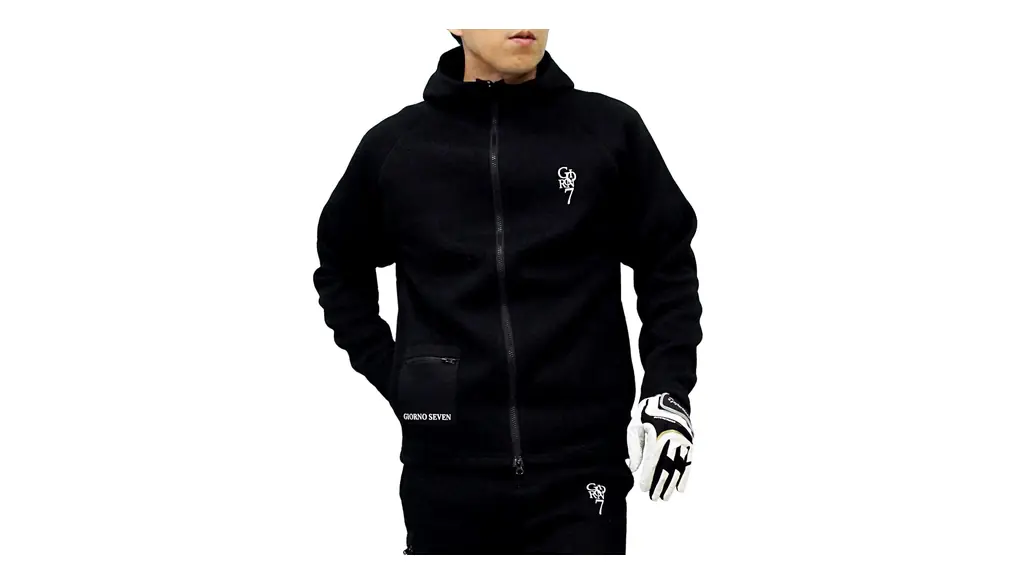 [TopIsm] [GIORNO SEVEN ジョルノセブン] ゴルフウェア メンズ ジャケット 裏起毛 ニットフリース ジップアップ ロゴ ジップパーカージャケット
