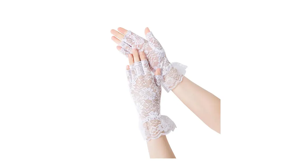 [Umeloeo] 手袋 レディース レース メッシュ グローブ リボン ネット 薄手 ショート レース手袋 紫外線 日焼け防止 uvカット 夏 女性用 結婚式 成人式 自転車 運転