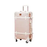 【旅の気分がふわっと上がる】urecity トランクケース 24インチ｜エレガントピンクが主役のクラシックキャリー