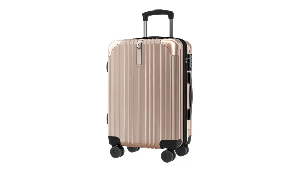 [VELSKYF] 現役客室乗務員監修 スーツケース キャリーケース キャリーバッグ 機内持ち込み キャスター交換可能［日本企業企画］一部パーツ無期限メーカー保証 TSAダイヤルロック ダブルキャスター (Sサイズ 1-3泊 2.8kg 37L シャンパンゴールド 金)