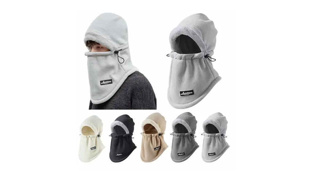 [VEVE&MIKI] ネックウォーマー フェイスカバー 帽子 ネックカバー 360度保温防風 目出し帽 メンズ 裏起毛 暖かく 厚く 防寒 防風 柔らか 調整紐 軽量 持ち運び便利 フード スポーツ 自転車 バイク アウトドア 通勤 男女兼用