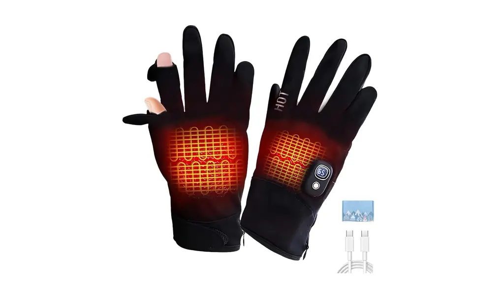 [VIGOUROUS] 2025年革新 電熱手袋 両面発熱 ヒーター手袋 3000mAh 5段発熱 最高65℃ 防寒グローブ 2指出せる 防寒手袋 メンズ レディース