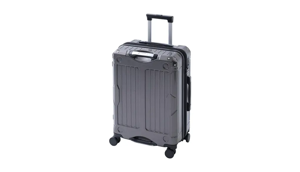 [山善] キャリーケース 拡張式 Mサイズ 66-74L スーツケース ストッパー付き 軽量 4~7泊用 幅44.5×奥行27.5×高さ65cm キャリーバッグ ダブルファスナー キャスター交換可 TSAロック ブラック KK021ーM(BK)