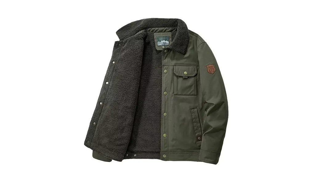 [YoniStar] ボアジャケット メンズ ミリタリー アウター 登山 ジャケット 裏ボア 裏起毛 ジャンパー アウトドア フリース ブルゾン 保温 防寒 秋冬 カジュアル