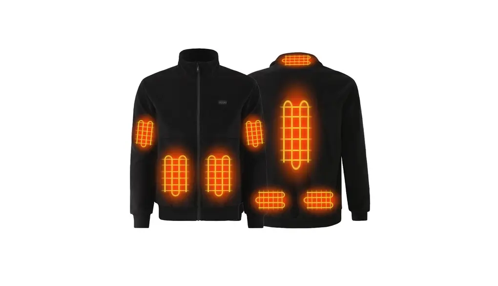 [Yucahype] 電熱ジャケット M-6XL 大きいサイズ 8箇所発熱 ボアジャケット 2つボタン制御 USB給電 フリース ヒーター付き 男女兼用 電熱ウェア 加熱コート防寒着 速暖 通勤通学 屋外作業 メンズ レディース