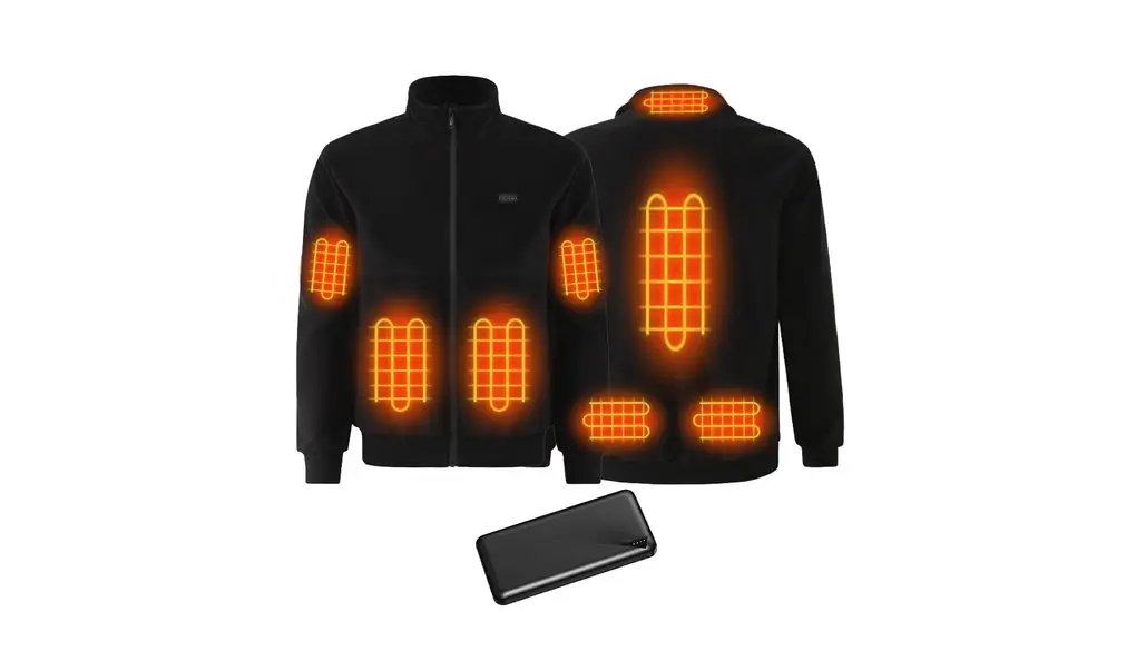 [Yucahype] 電熱ジャケット 20000mAhバッテリー付き M-6XL 大きいサイズ 8箇所発熱 ボアジャケット 2つボタン制御 USB給電 フリース ヒーター付き 男女兼用 加熱コート 速暖 通勤通学 屋外作業 メンズ レディース