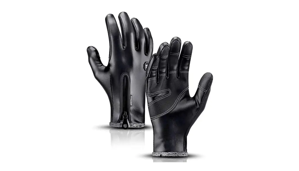 [ZVCXOE] 手袋 メンズ PUレザー タッチパネル対応 滑り止め 革 アウトドア グローブ レザーグローブ 裏起毛 バイク サイクル 自転車 防寒 登山 釣り 防風 撥水 通勤通学 スマホ対応 暖かい 手ぶくろ ブラック