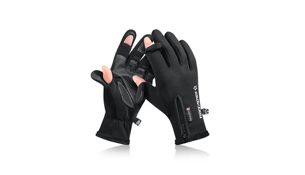 ZVCXOE アウトドアグローブ 2本指出し 秋冬 釣り手袋 防寒グローブ 防風 防水 暖かい裏起毛 保温 スマホ対応 滑り止め 紛失防止 スポーツ サイクリング手袋 登山 バイク 自転車 通勤 スキー 男女兼用