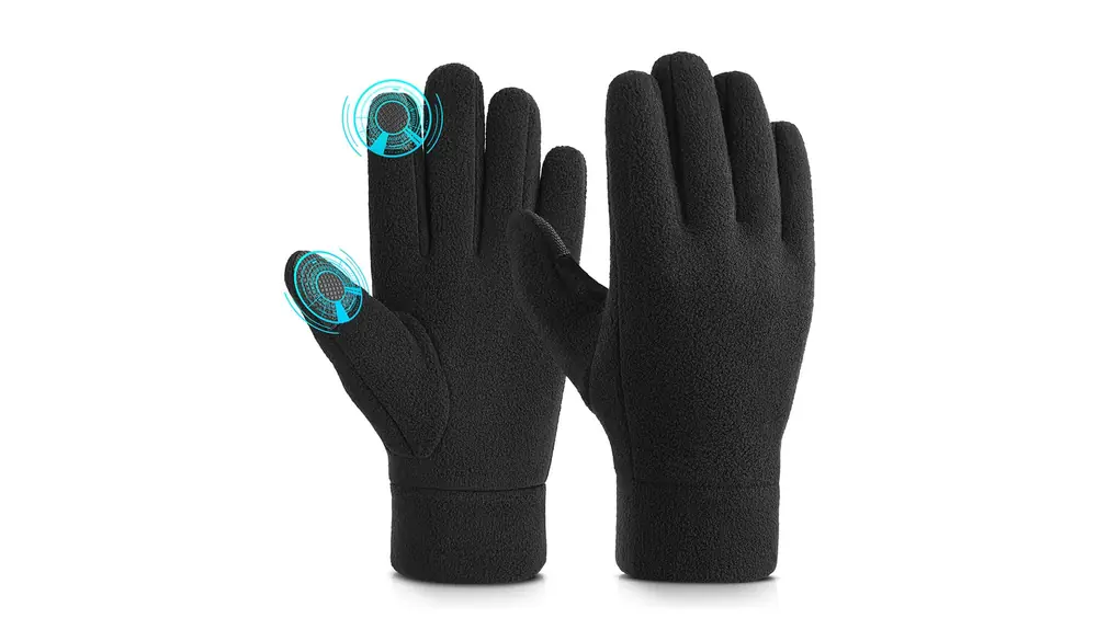 [Cierto] ランニング 手袋 メンズ 防寒 スマホ対応 防寒グローブ 冬用 フリース素材 薄手 暖かい シンプル 自転車 釣り 登山 キャンプ 雪遊び ブラック M/L/XL