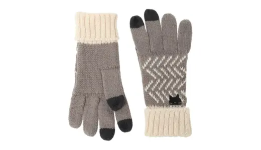 【ノアファミリー】ヘリンボーン柄が手元を上品に仕立てるスマホ対応手袋｜冬の外出が軽くなる大人のアイテム